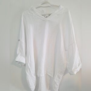 Viola Borghi oversized linen tunic with back tie detail Sz L